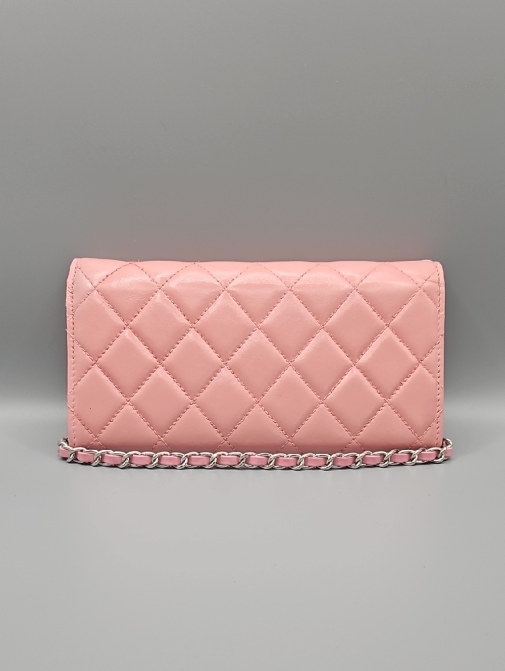 CHANEL Authentic Quilted Leather Pink Long Wallet/Clutch - Picture 4 of 17